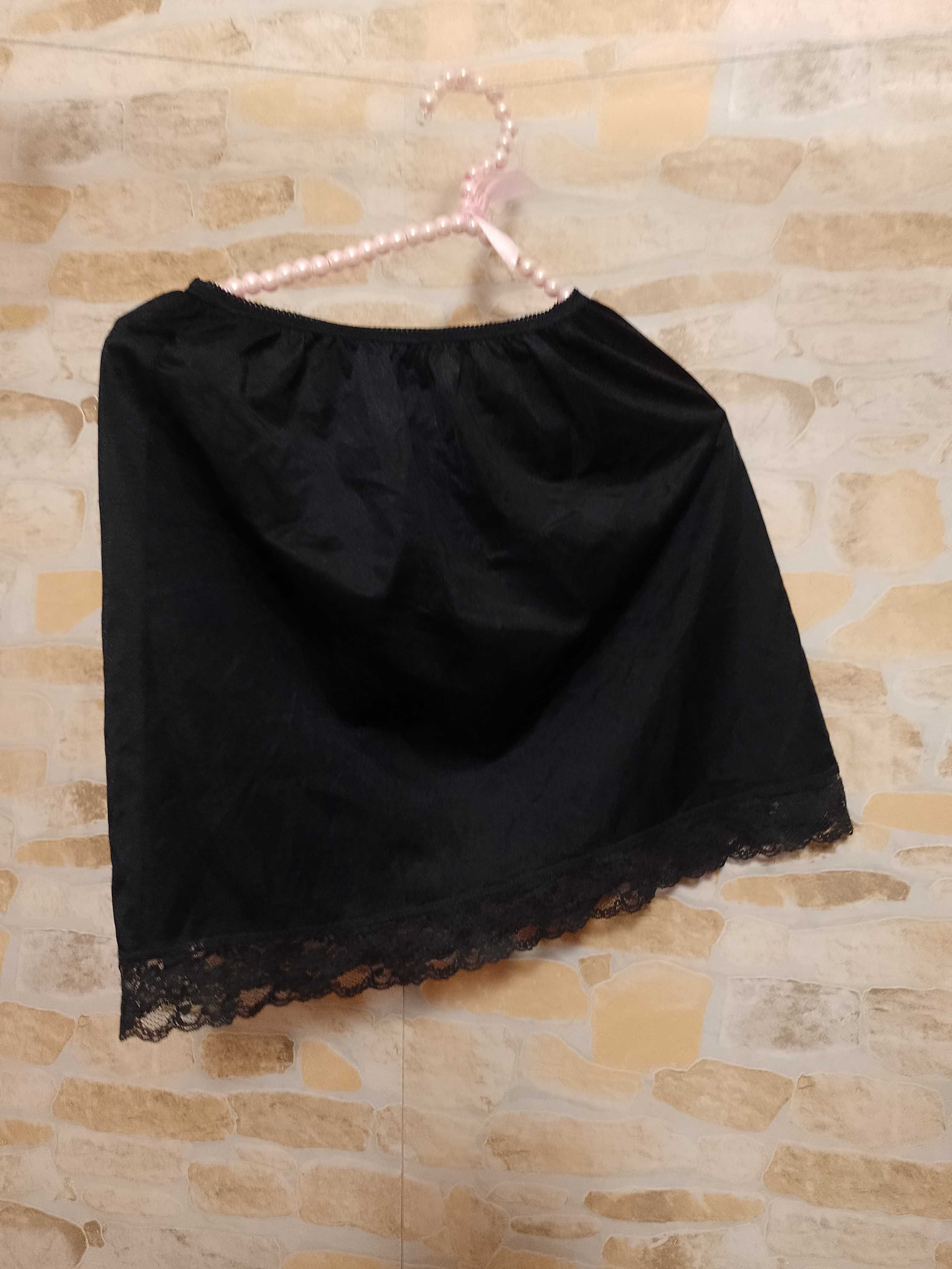 (34/36) (XS/S) Bhs/ Czarna półhalka halka z Londynu