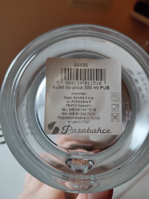 Kufle do piwa ( 6 sztuk ) firmy Pasabahce pojemność 300 ml.NOWE.