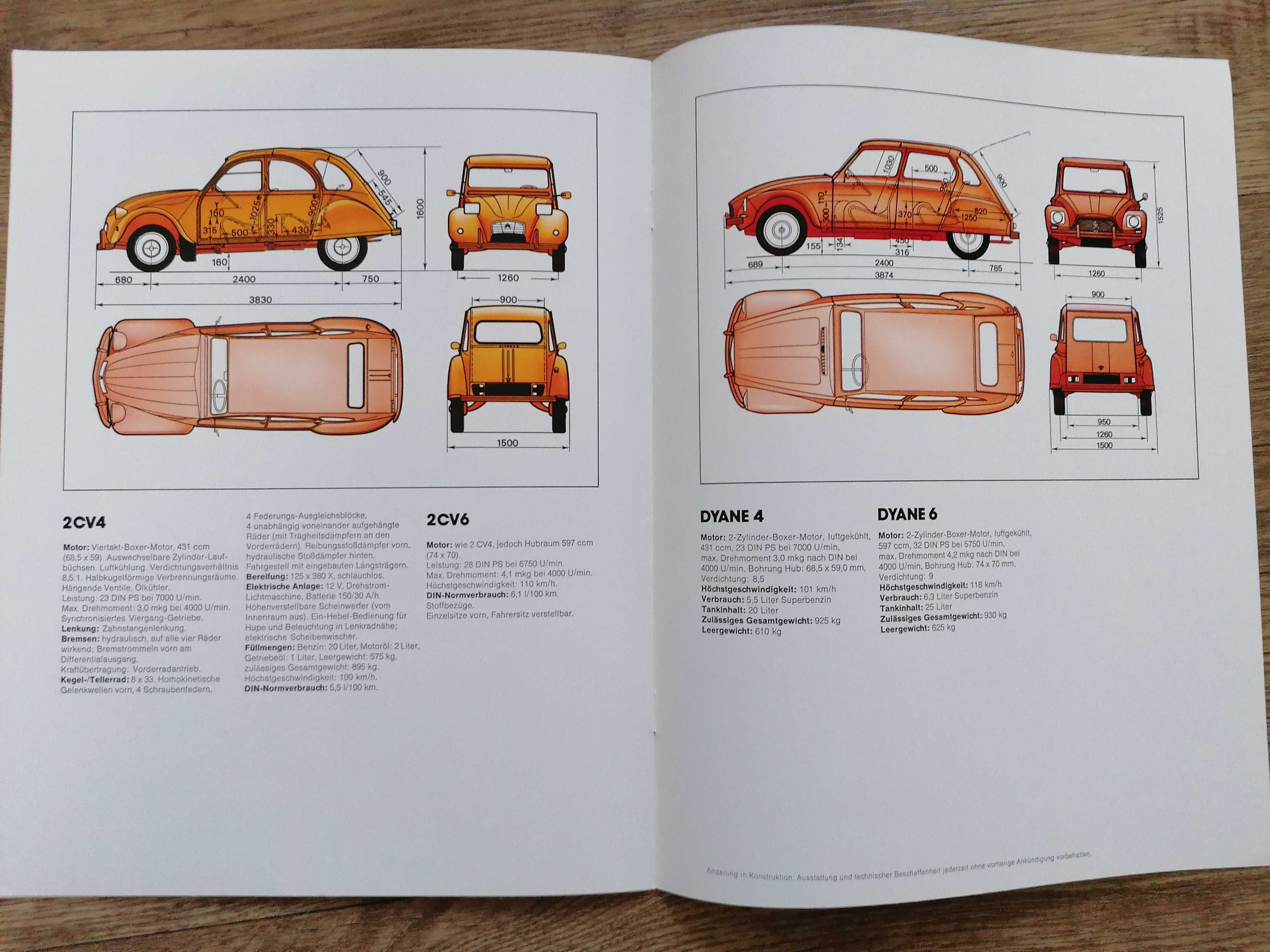 Prospekt Citroen 2 CV  Dyane.