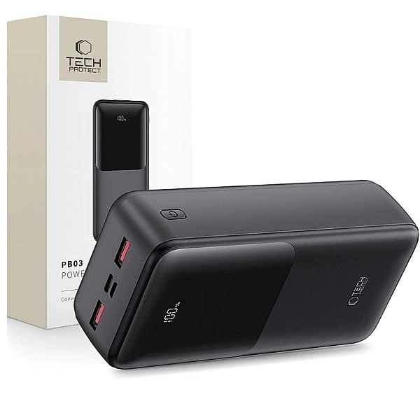 Tech-Protect Pb03 Power Bank 30000Mah 22.5W Black