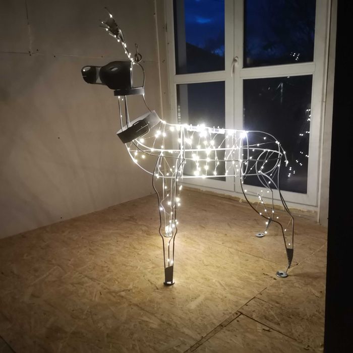 Renifer ozdoba prezent stalowy kuty 145cm duży  święta choinka