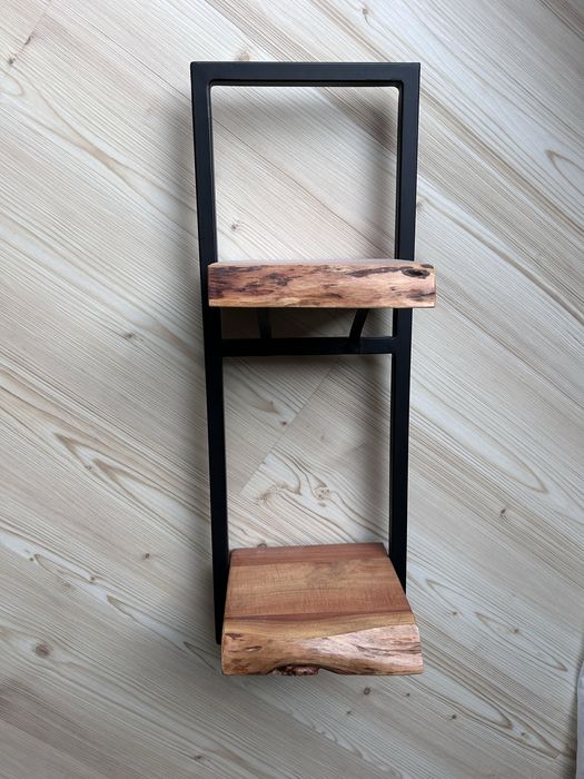 Półka loft stal + drewno akacjowe