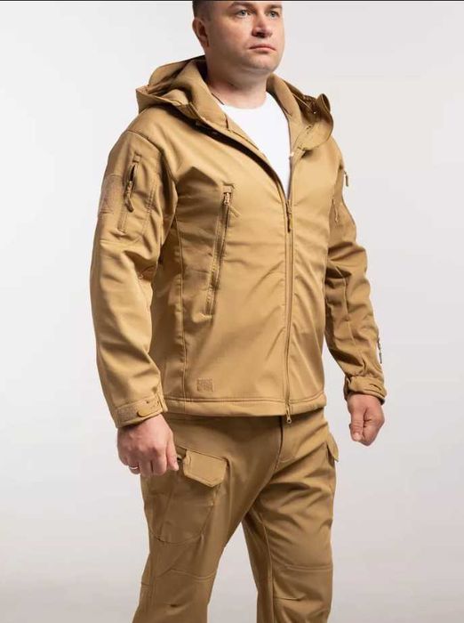Костюм тактичний softshell Мультикам Камуфляж Військовий Чоловічий