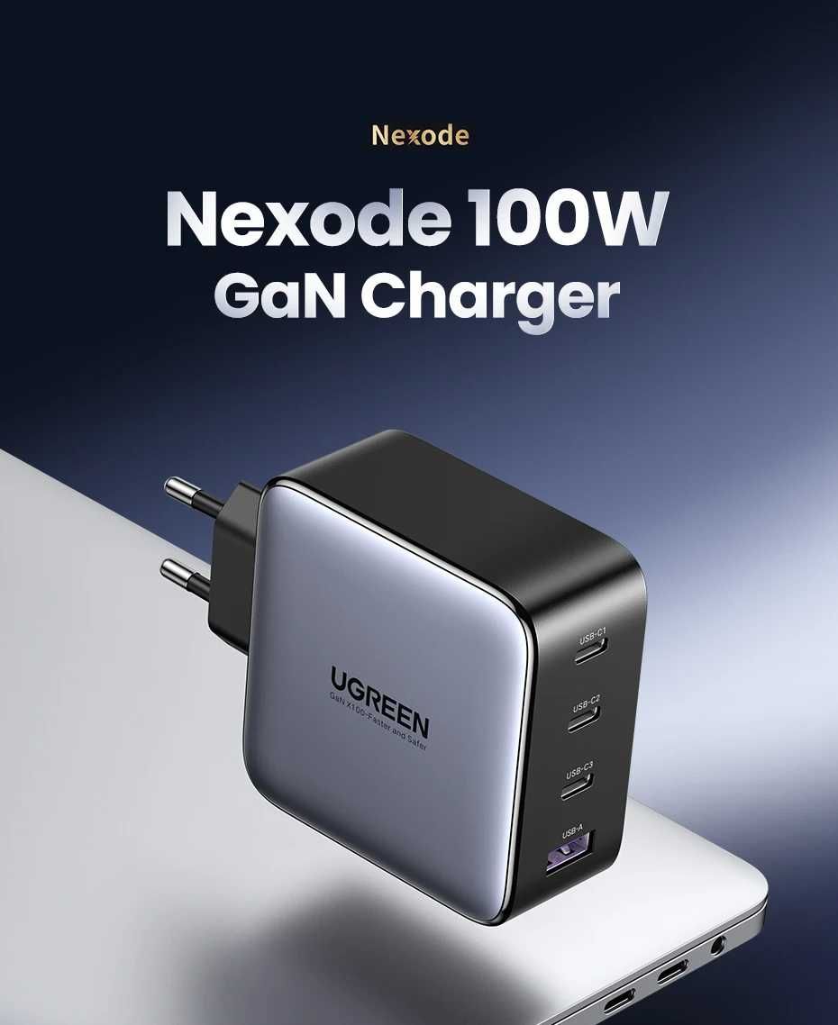 Зарядний Ugreen GAN 100w Nexode