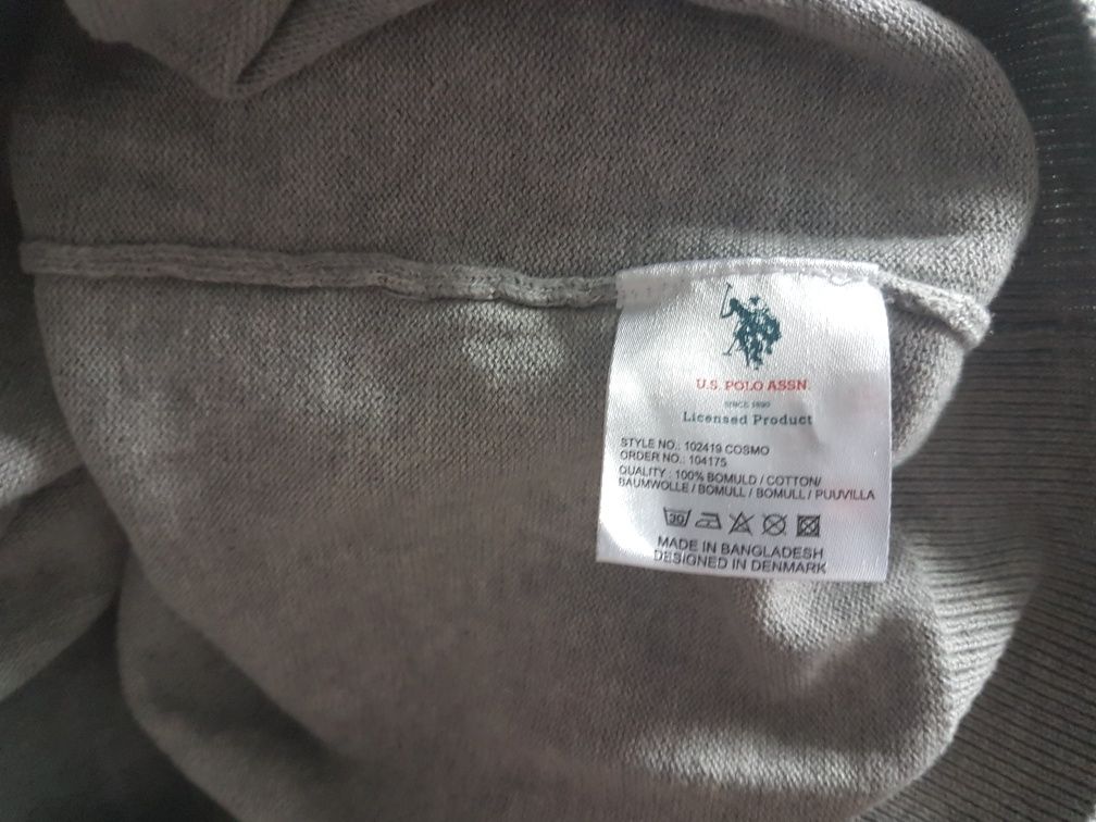 Sweter jak nowy U.S. Polo Assn. szary, r. XL