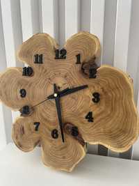 Zegar ścienny plaster akacji nowy duży drewniany zegar