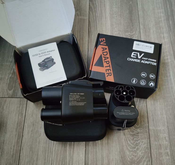 Перехідник Адаптер CCS2 - CCS1 250кВт AC+DC type2-type1 Для авто з США