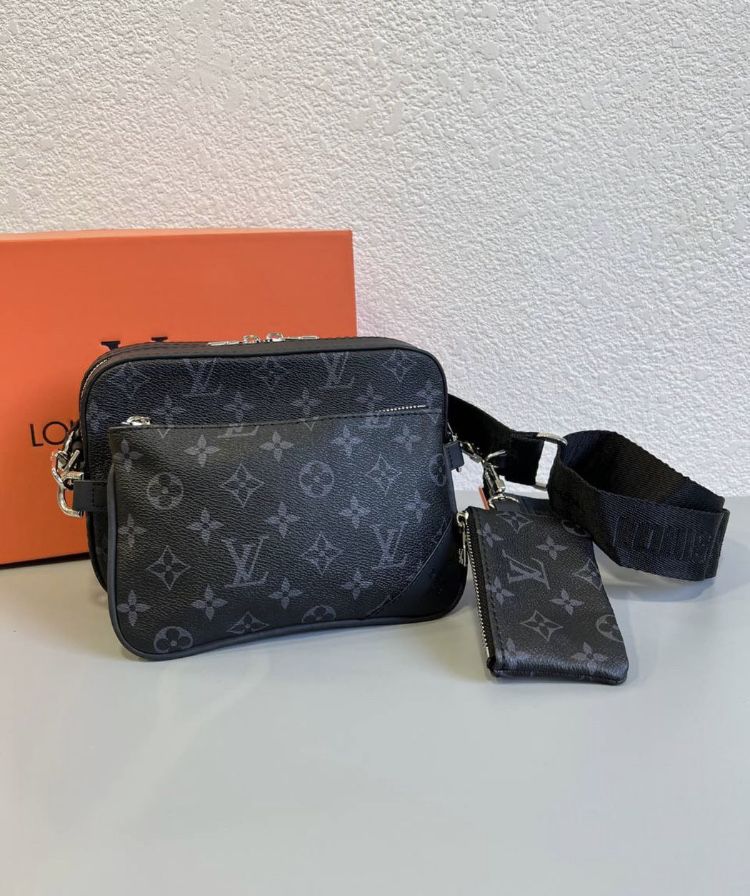 Мужская сумка через плечо 3в1 LV | Барсетка LV | Сумка Louis Vuitton