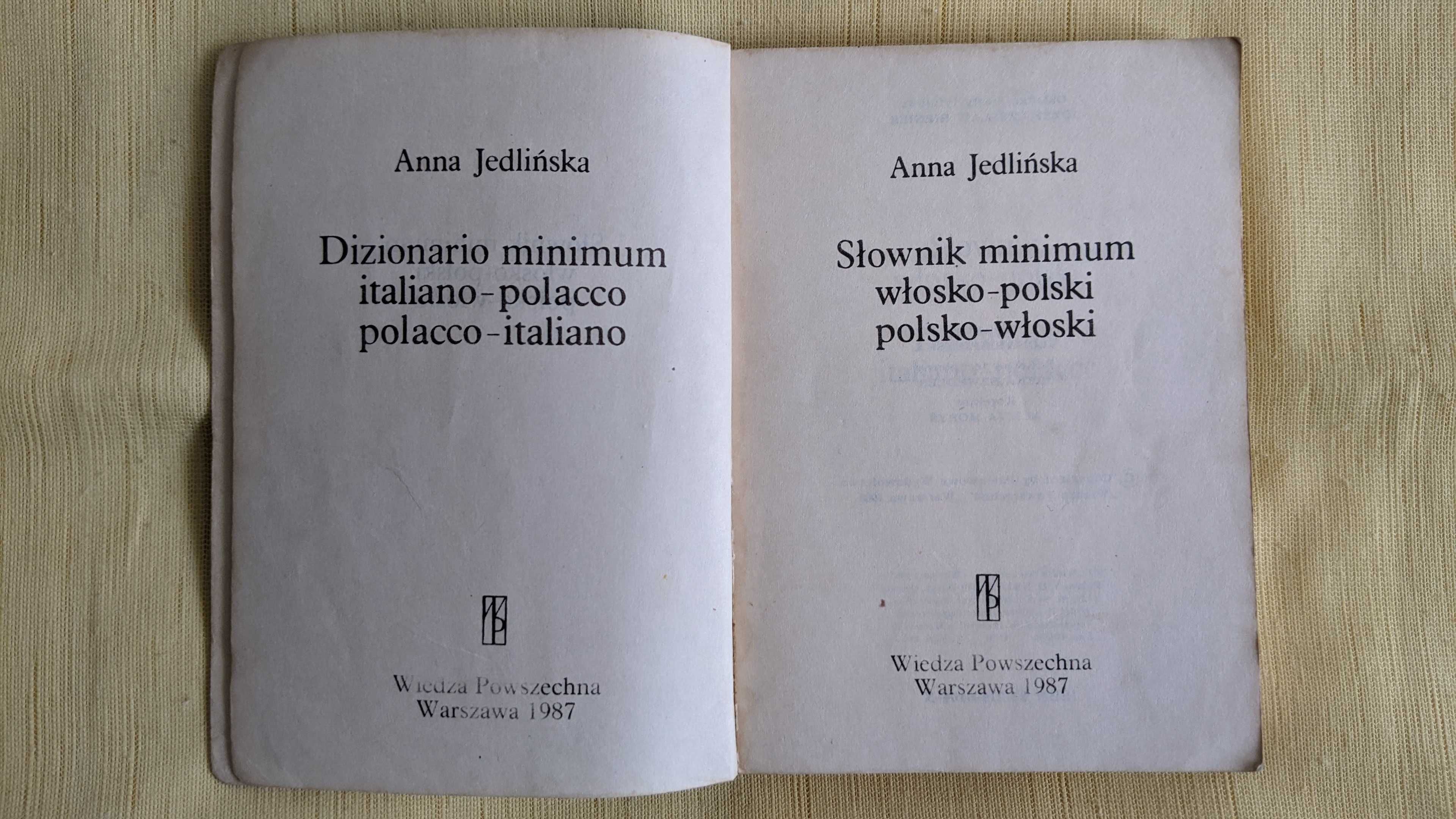 Słownik minimum włosko-polski polsko-włoski – Anna Jedlińska