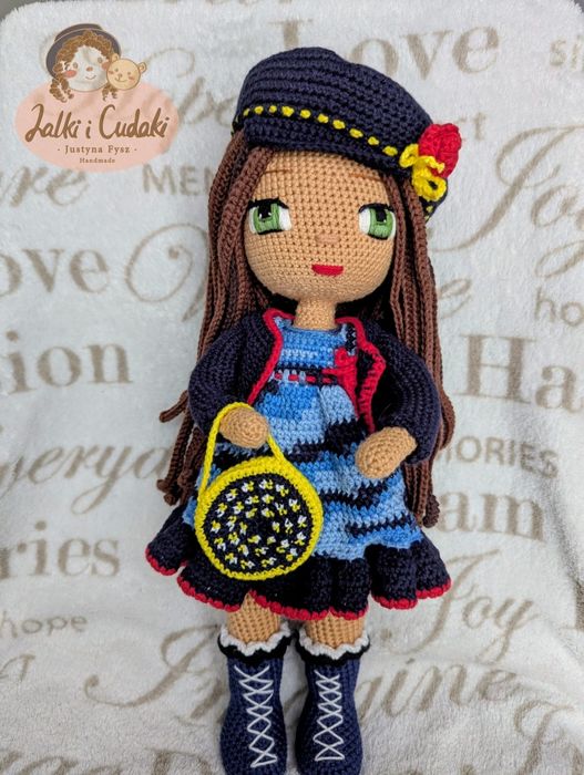 Duża lalka na szydełku, handmade