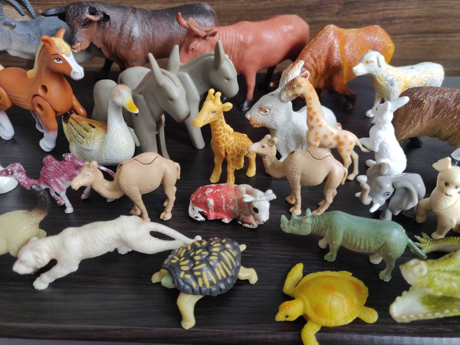 Большой набор, коллекция игрушек - животные, птицы + подарок.