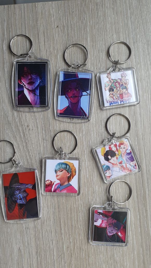 Porta chaves acrilico saja boy kpop demon hunters anime