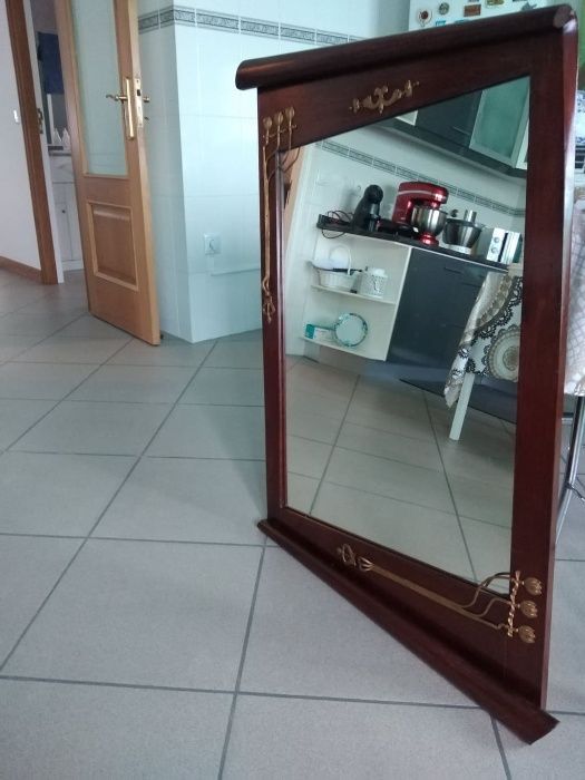 Espelho Antigo Mogno