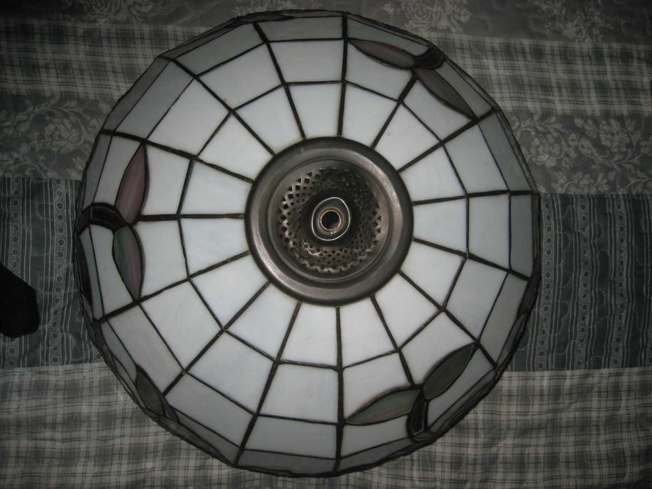 Duża lampa stojąca, klosz w stylu Tiffany,  jak nowa!
