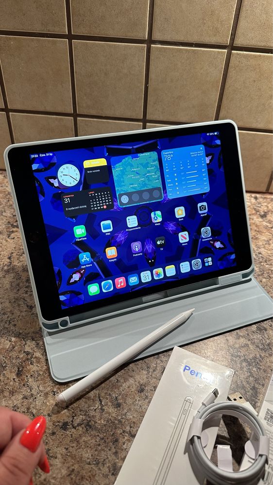 Tablet iPad Apple Retina 10” + NOWY RYSIK - Touch ID - PROCREATE