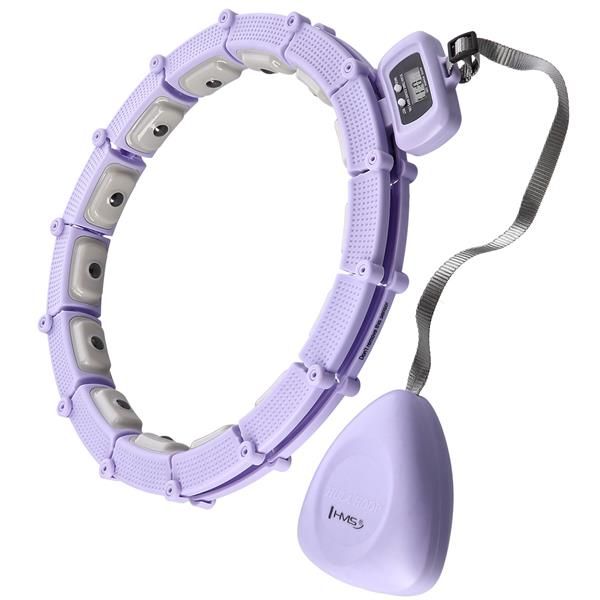 hhm14 hula hop violet z magnesami i obciążnikiem + licznik hms