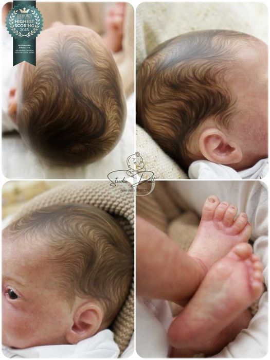 Studio Doll reborn doll - Ana Gudrun Legler prawdziwy reborn 3D skóra
