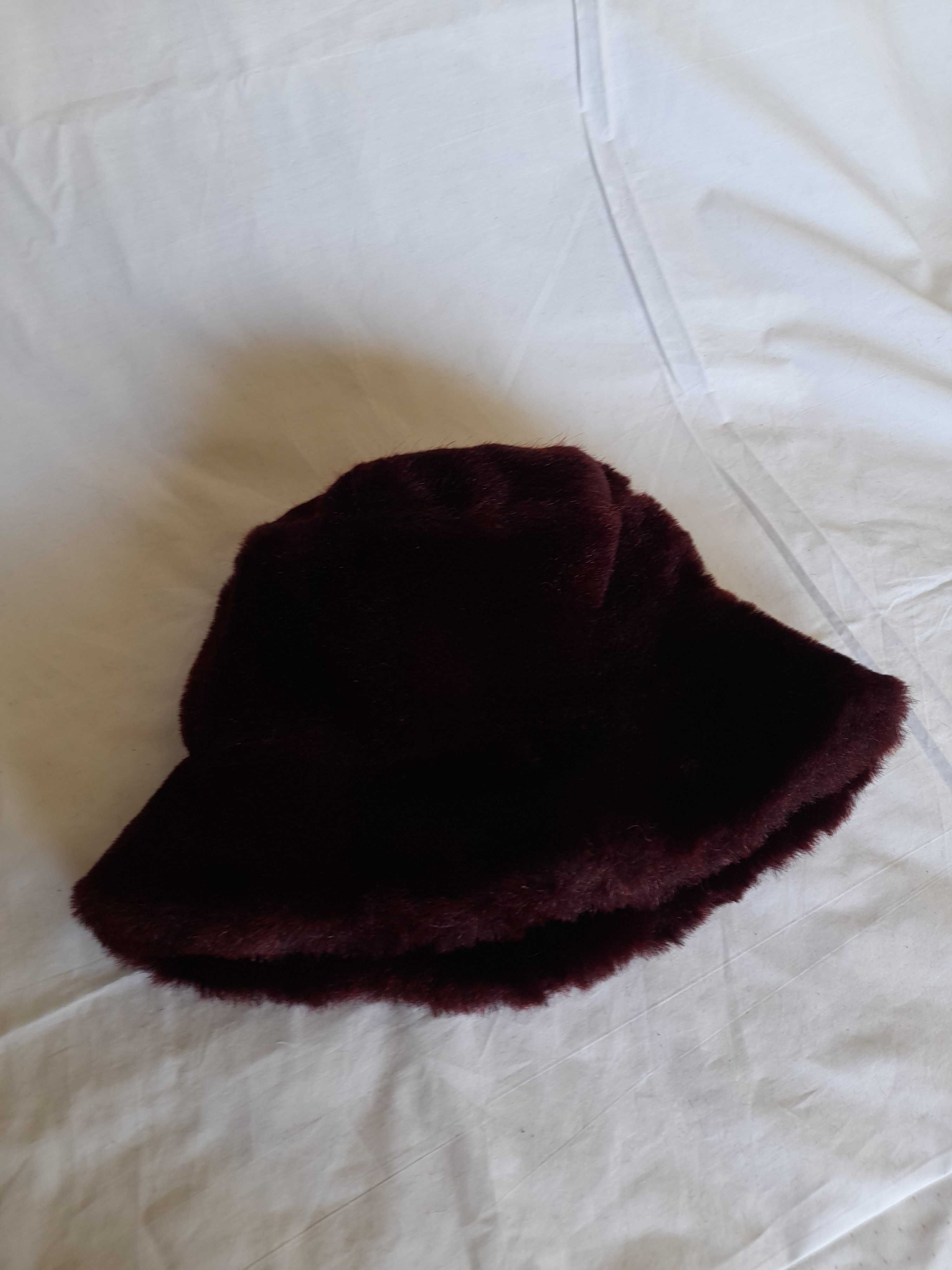 Chapéu de pelo sintético bordeux