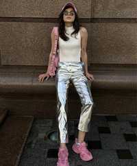 Срібні, металеві, брюки, штани від Cher’17, М