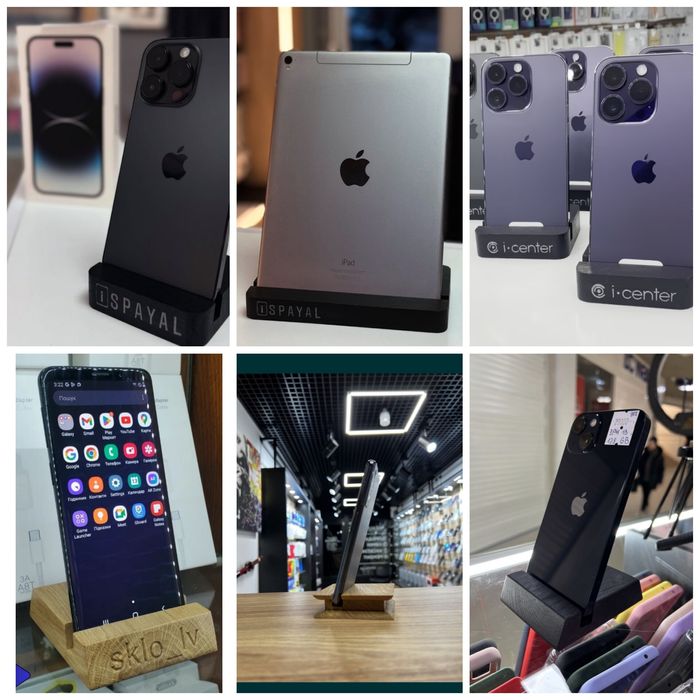 Підставки під телефони, планшети для магазину з брендуванням