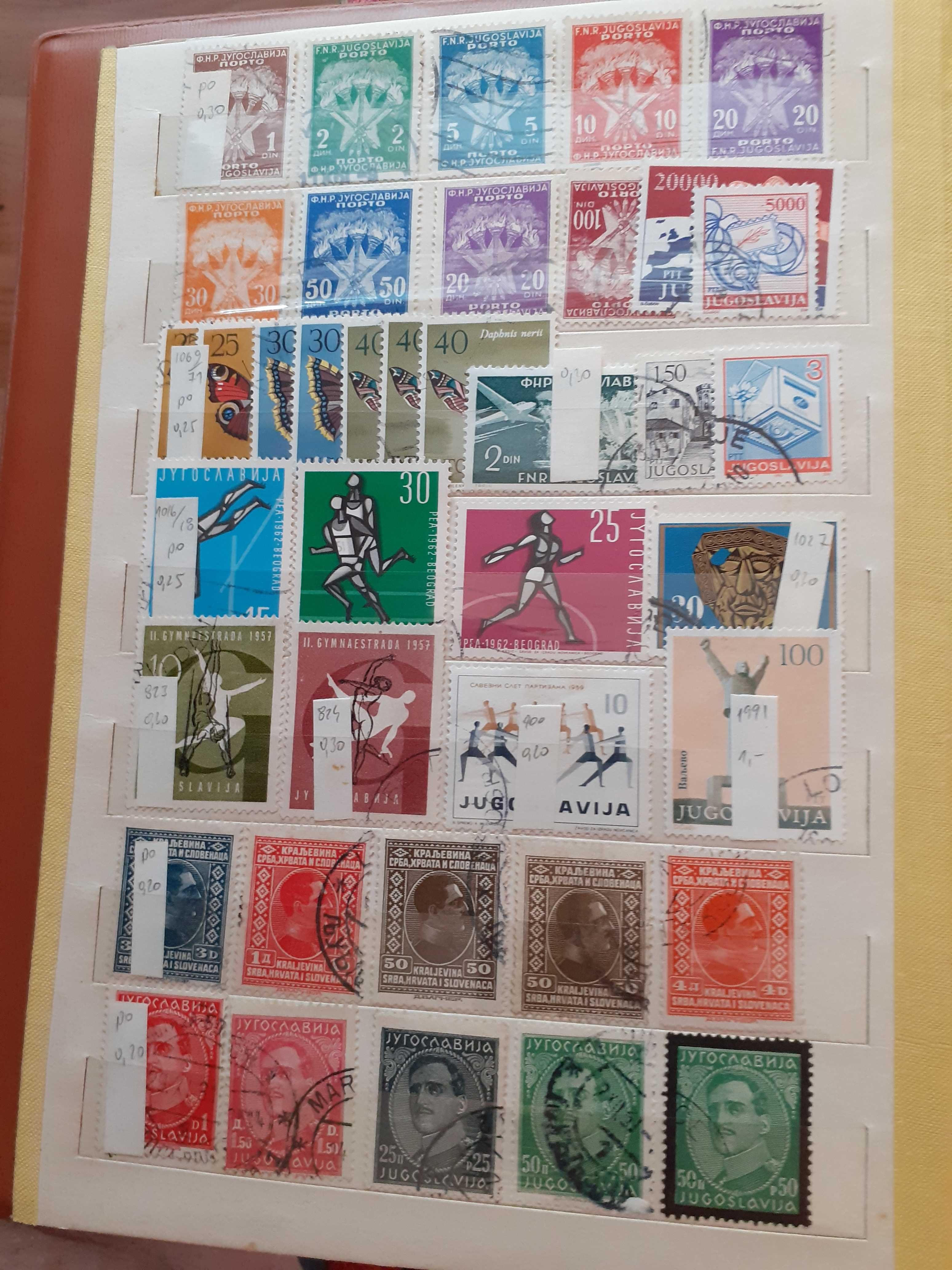 Znaczki pocztowe kasowane z Europy