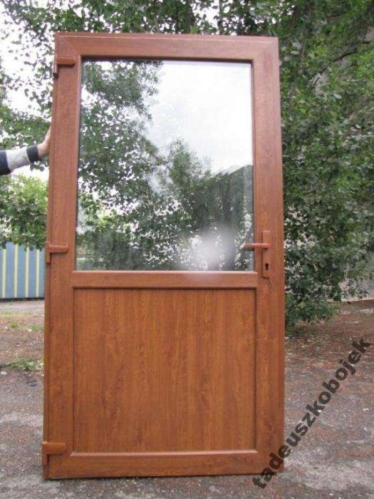 Drzwi PCV 110 X 210 sklepowe KLAMKA GRATIS od ręki