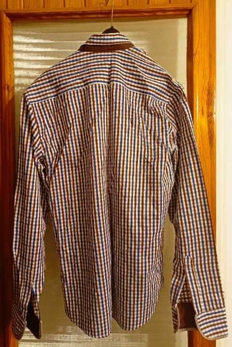 Elegancka, wzorzysta koszula męska, z długim rękawem