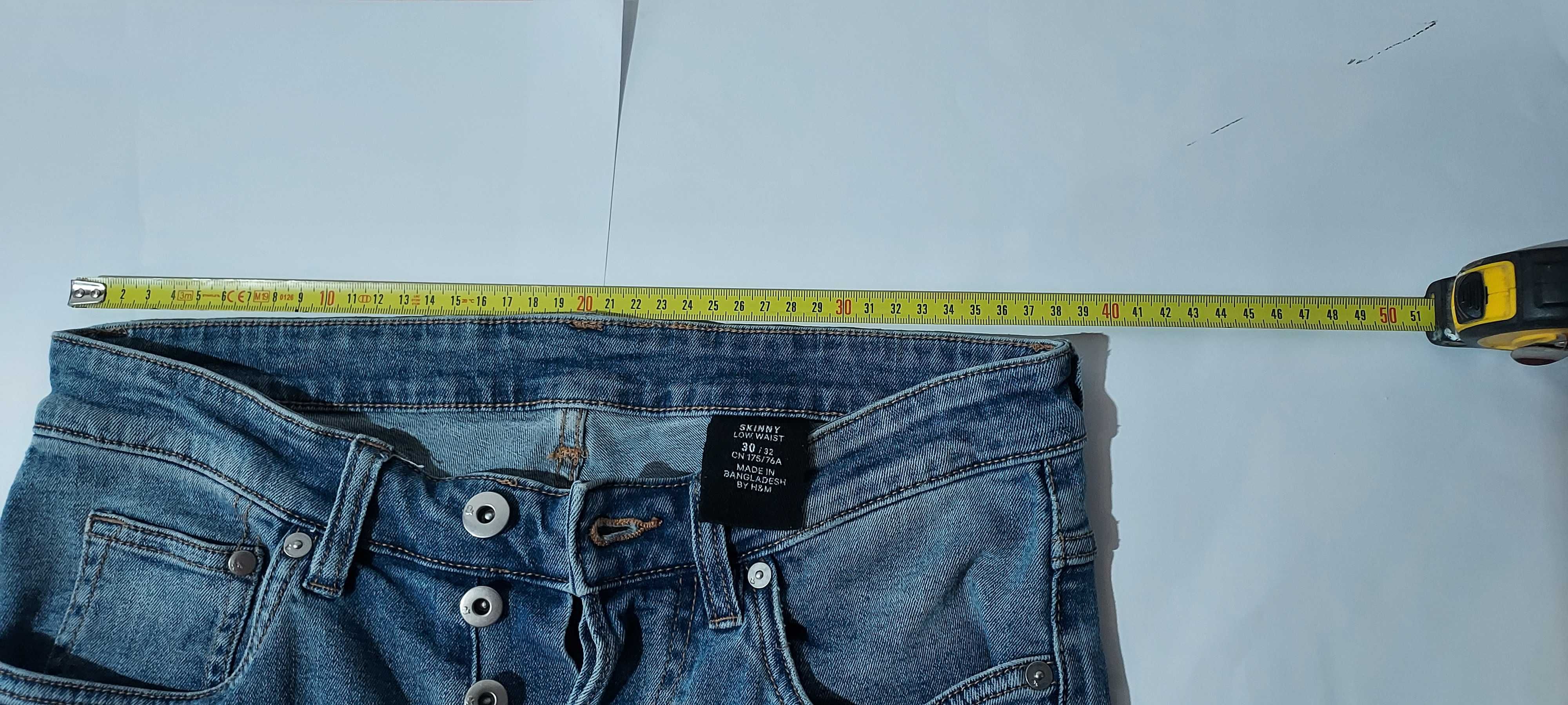 Calças ganga H&M 30 Skinny Low Waist