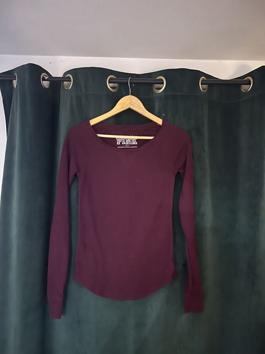 Victoria’s Secret Pink xs bluzka z długim rękawem bordowa