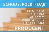 Schody drewniane, stopnie, podstopnie, trep dębowy - Producent