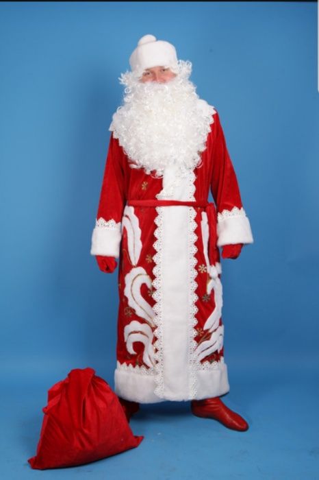 Костюми діда мороза, санта клауса Святого Миколая і снігурочки. Напрок