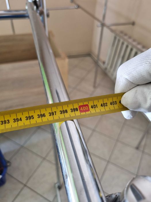 Wieszak stojak podwójny na ubrania wieszaki 400cm stojak regał gondola