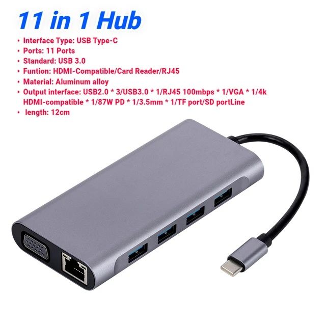 Hub USB C. 11 w 1