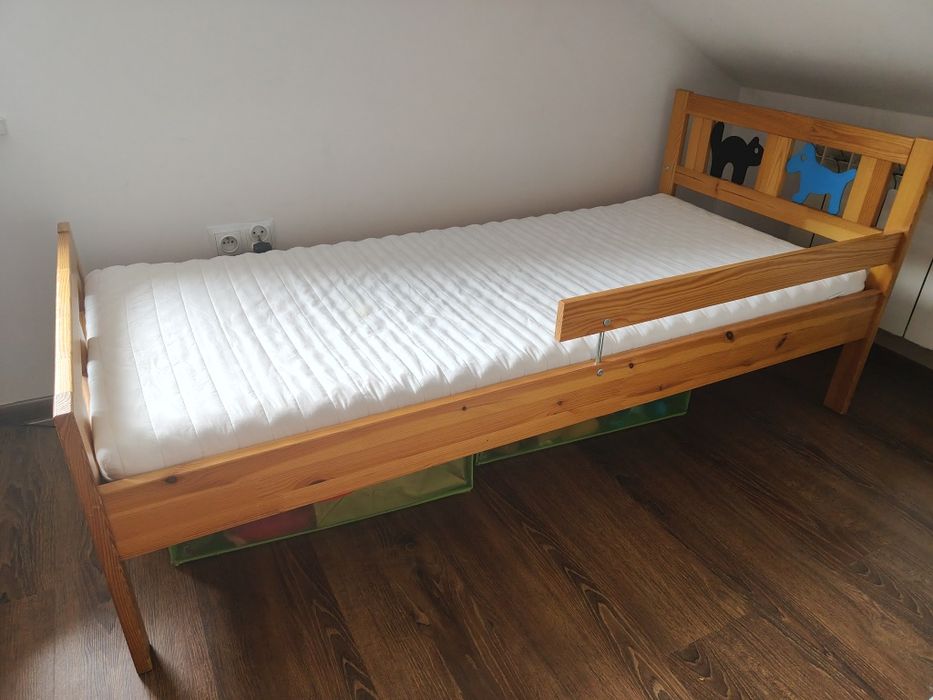 Łóżko dziecięce ikea kritter 160x70 z materacem