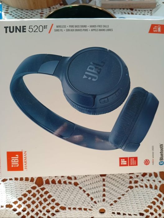 Słuchawki nauszne JBL tune 520bt bluetooth niebieskie bezprzewodowe