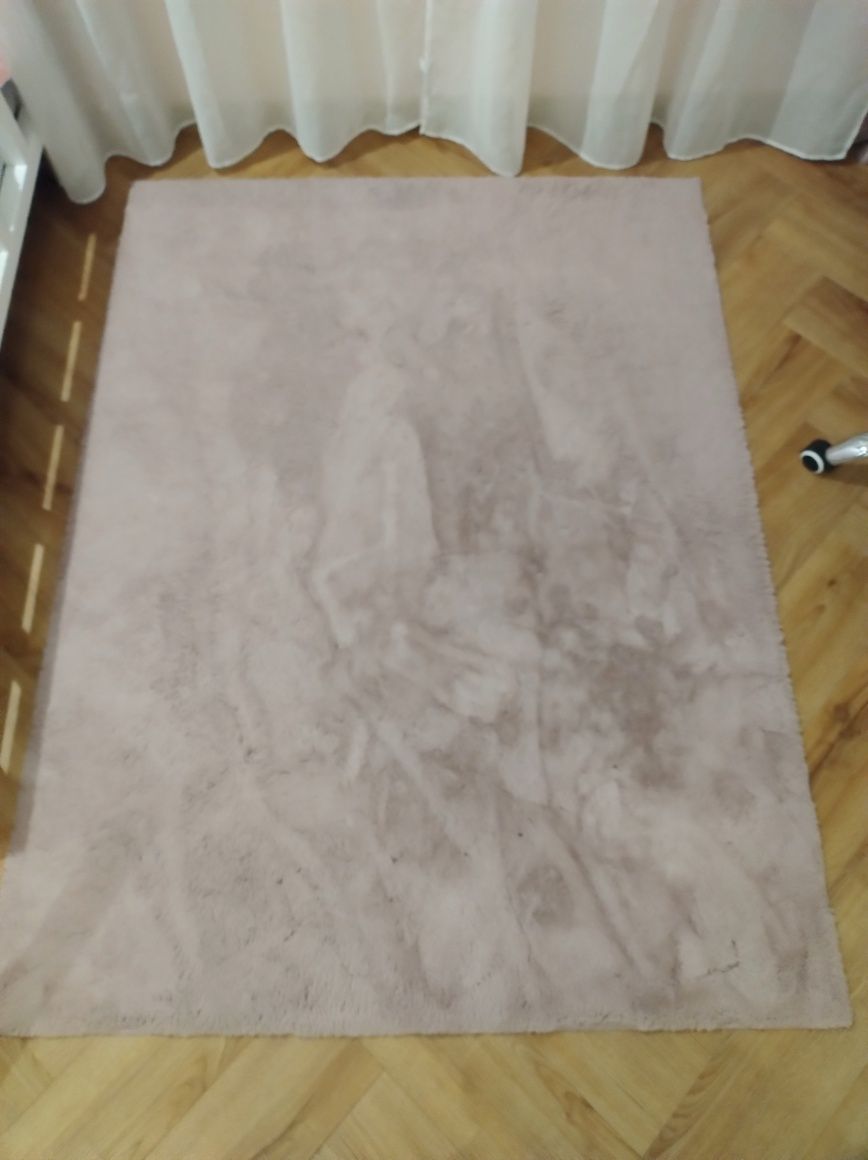 Dywan rabbit plusz 120x160 brudny róż Multi-Decor dla dziewczynki