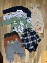 Лот/пакет одягу для хлопчика(боді, комбінезон,штани,кофта)