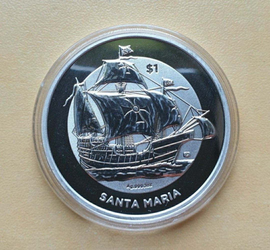 Numizmat kolekcjonerski Santa Maria Kolumb Brytyjskie Wyspy Dziewicze