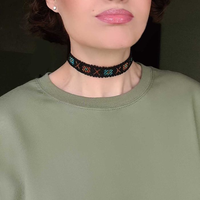 1+1=3 Чокер чорний різні кольори подарунок жінці великий вибір прикрас