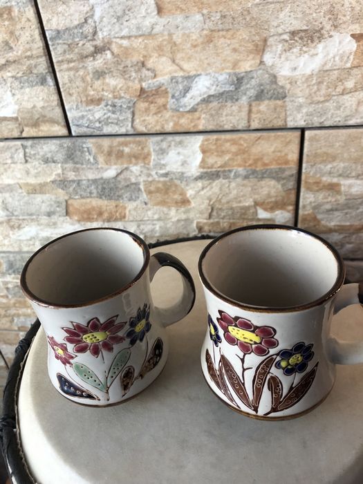 Zestaw 2 kubkow Foreign recznie malowane