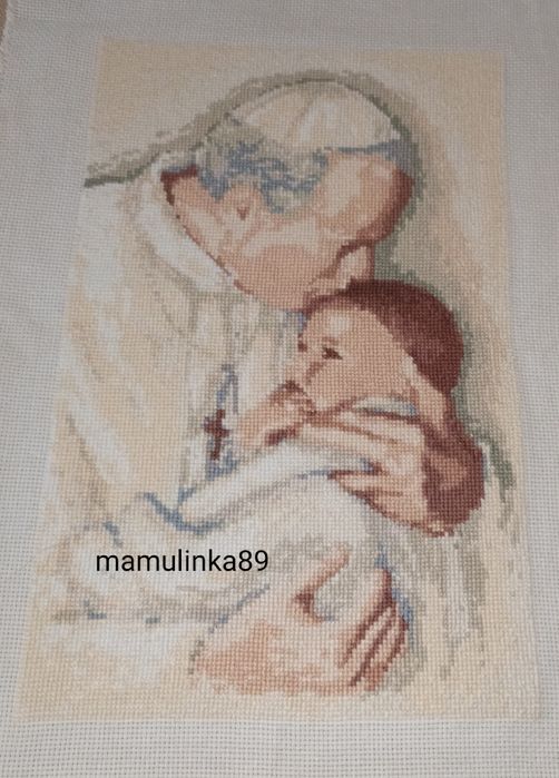 Papież Jan Paweł II haft krzyżykowy