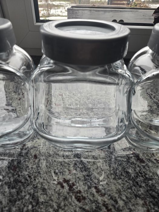 4 duże szklane pojemniki Ikea