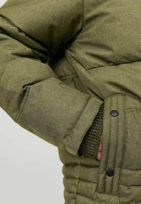 Новий Пуховик короткий чоловічий Jack & Jones колір хаккі олива