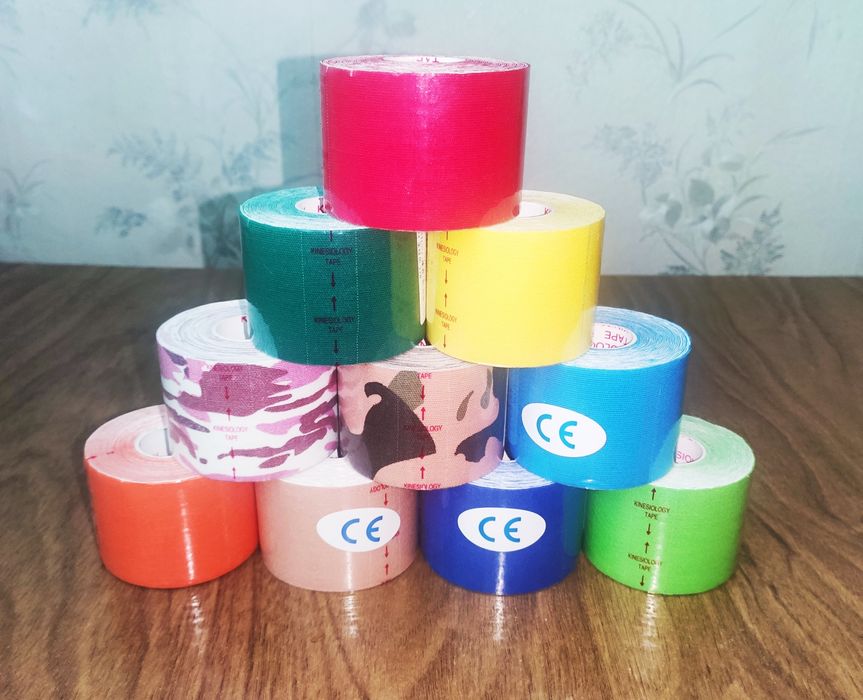 Продам тейп, кінезіолента, 5 см 5м РІЗНИХ кольорів, є ОПТ