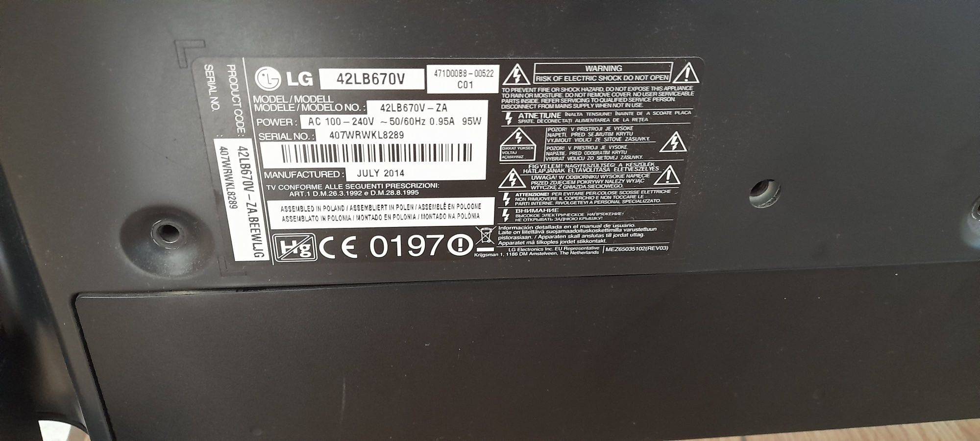 Tv led 42 LG smart