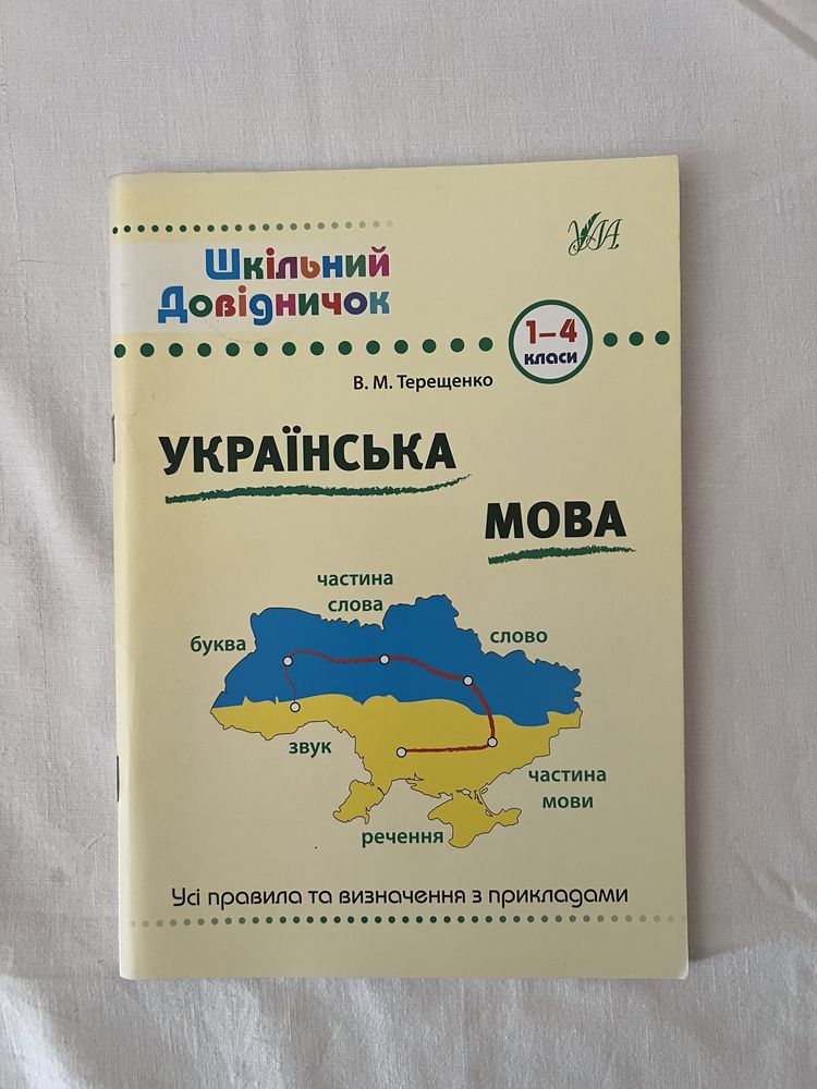 Шкільний довідничок 1-4 класи Українська мова, Англійська мова, Матема