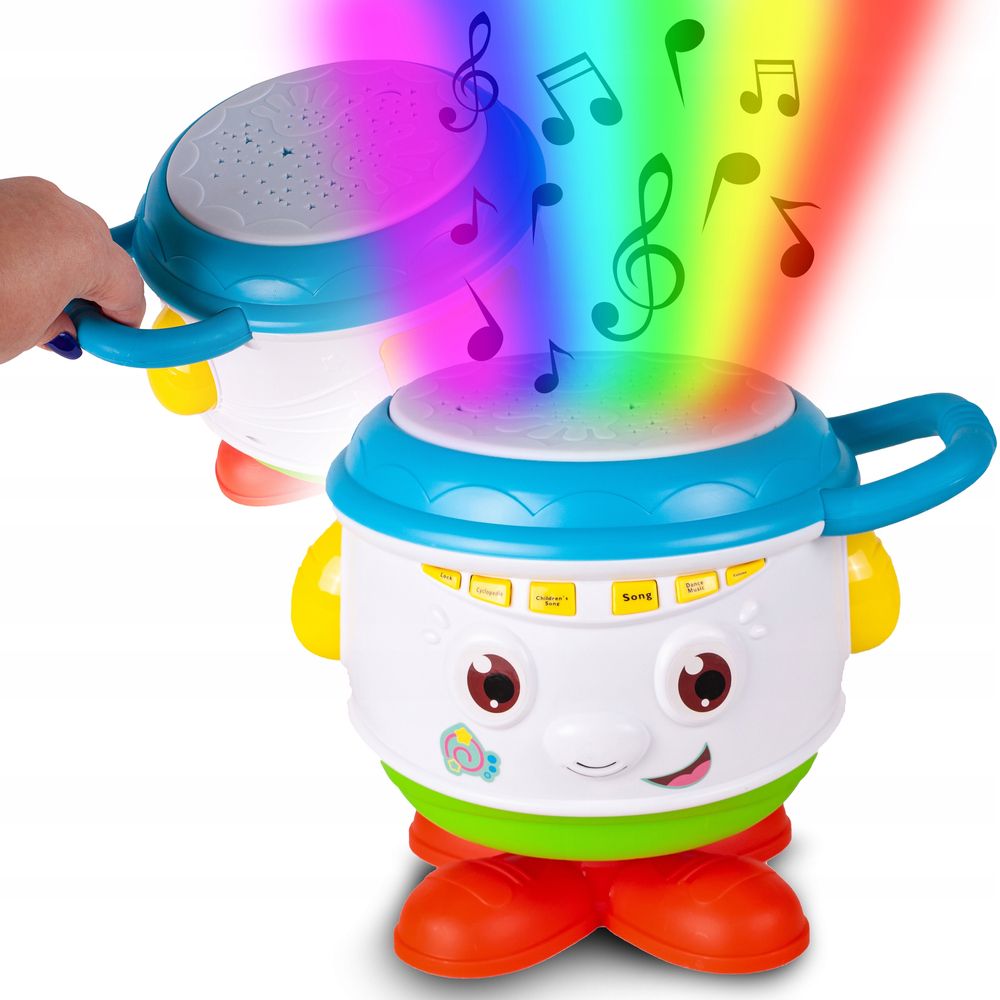 Bębenek Interaktywny Muzyczny Obrotowy Dla Dzieci