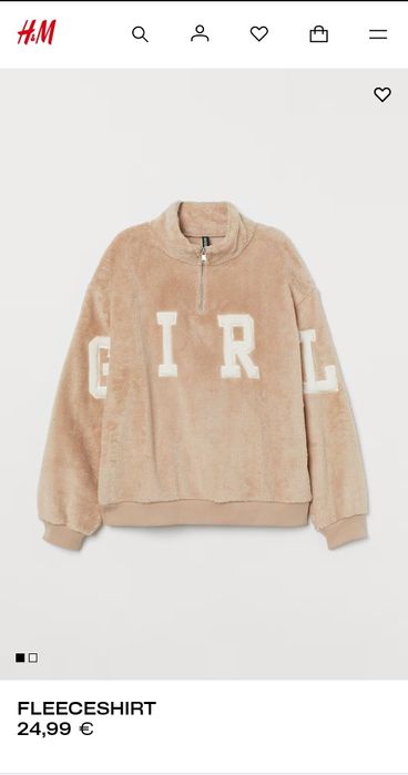 Свитшот/ свитер флис H&M S 165/88A