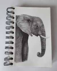 Rysunek wykonany ołówkiem - słoń