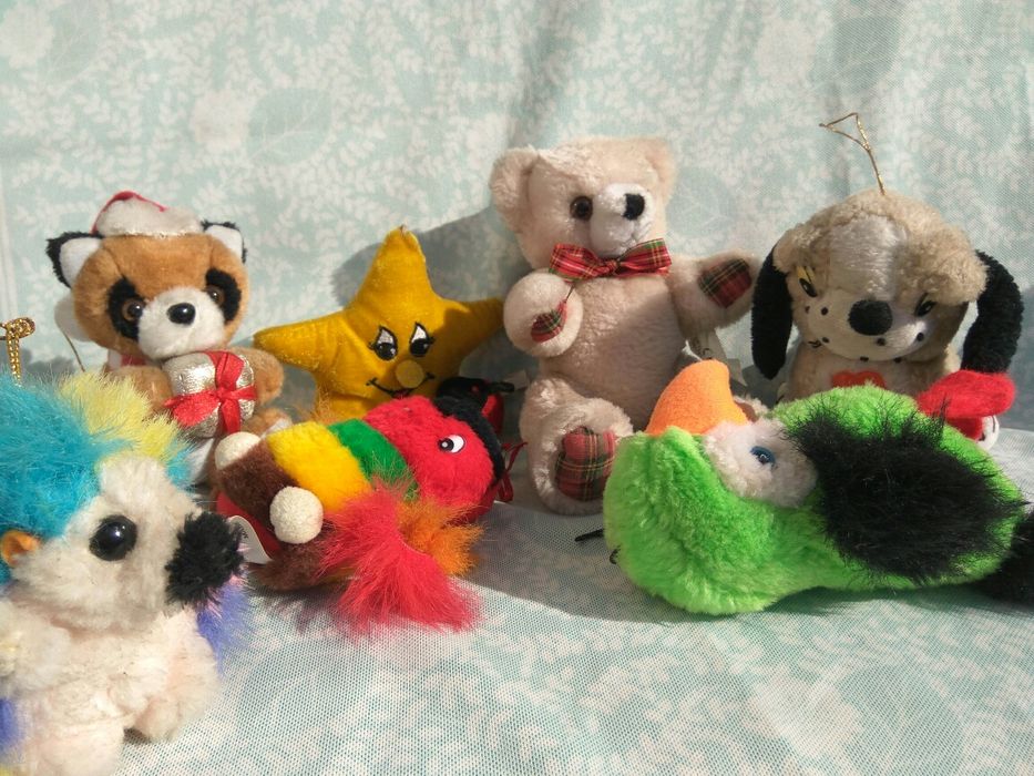 Zestaw maskotek pluszowych lata 90/00 małe maskotki